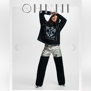 OHMNI Full Shield Graphic Armour Tee Silver Woven EMF Protection Size M/L